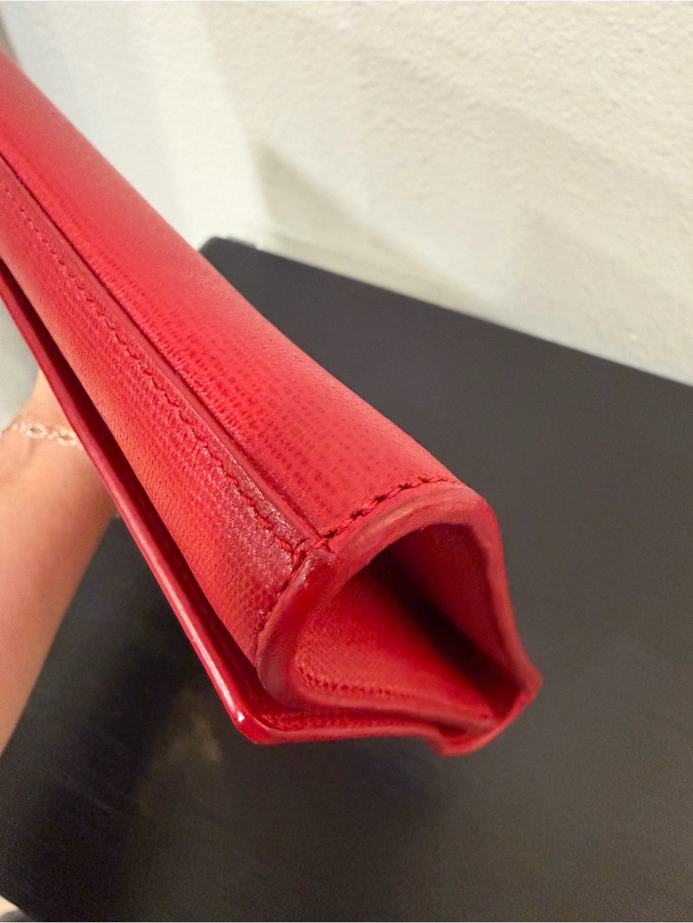 Yves Saint Laurent Leather Clutch in Red - Picture 8 of 15